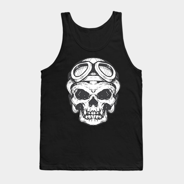 Human Skull Tank Top by kamalivan